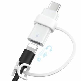 【イヤホン対応+60W急速充電】 MoKo ライトニングからType C 変換アダプタ 3in1高機能版 ライトニングtoタイプC EarPods イヤホン変換 アダプター DAC搭載 オーディオ/通話/音楽/音量調節