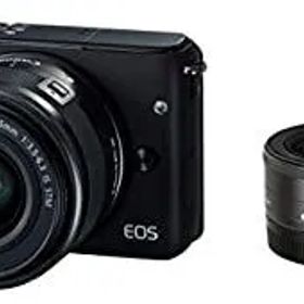 【中古】【非常に良い】Canon ミラーレス一眼カメラ EOS M10 ダブルレンズキット(ブラック) EF-M15-45mm F3.5-6.3 IS STM EF-M22mm F2 STM 付属 EOSM10BK-WLK