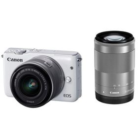 【中古】Canon ミラーレス一眼カメラ EOS M10 ダブルズームキット(ホワイト) EF-M15-45mm F3.5-6.3 IS STM EF