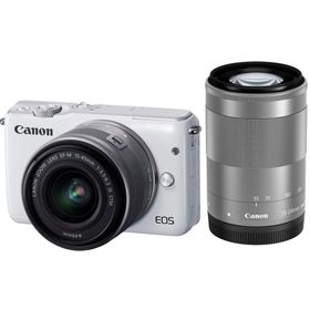 キヤノン ミラーレス CANON EOS M10 ダブルズームキット ホワイト Wi-Fi搭載 中古 SDカード付き 届いてすぐに使える 長期保証