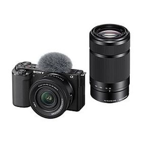 SONY(ソニー) VLOGCAM ZV-E10X ダブルズームレンズキット ミラーレス一眼カメラ ブラック ZV-E10X BQ [代引不可]