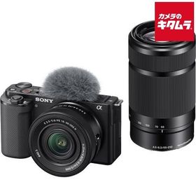 ソニー VLOGCAM ZV-E10 ダブルズームレンズキット ブラック [ZV-E10X B] SONY ミラーレス一眼カメラ 軽量 Wi-Fi搭載 Vlogカメラ 4K動画 《納期未定》