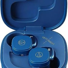 【中古】（新古品） オーディオテクニカ ATH-SQ1TW (Bluetooth 対応) 完全ワイヤレスイヤホン / Bluetooth5.0 / 急速充電対応 / IPX4防水規格 / 最大19.5時間再生 / 低遅延 / Fast Pair対応 / マルチペアリング / ブルー ATH-SQ1TW BL