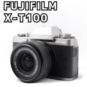 【レザーケース付】FUJIFILM X-T100 XC15-45mm ミラーレス