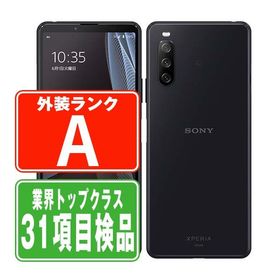 SOG04 Xperia 10 III ブラック SIMフリー au 中古 スマホ 本体 美品 7日間返品OK あすつく sog04bk8mtm