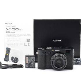 ★極上★ フジフイルム FUJIFILM X100VI ブラック 日英二言語モデル《ショット数324回・元箱付・付属品多数！》完動品 #A605012