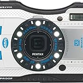【中古】（非常に良い）PENTAX 防水デジタルカメラ PENTAX WG-3 ホワイトブルー 1cmマクロ マクロスタンド付属保証なし LEDライト PENTAX WG-3WHBL 12725