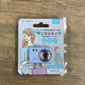 【中古 動作確認済み】SAC CONNECT MINIカメラ SMC01-BL ( 約100万画素 CMOSセンサー 固定焦点 0.96インチ液晶画面 microSD対応 動画撮影 レトロモード 小型デジタルカメラ ) ブルー