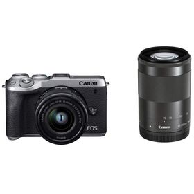 【中古】Canon ミラーレス一眼カメラ EOS M6 Mark II ダブルズームキット シルバー EOSM6MK2SL-WZK