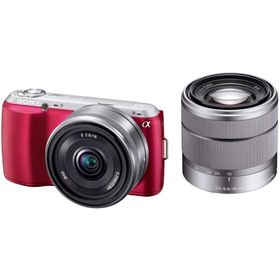 SONY α NEX-C3 ダブルレンズキット ピンク 良品 動作確認済み 1ヶ月保証付 小型軽量 ミラーレス