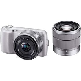 SONY NEX-C3 ダブルレンズキット シルバー 良品 動作確認済み 1ヶ月保証付 小型軽量 ミラーレス