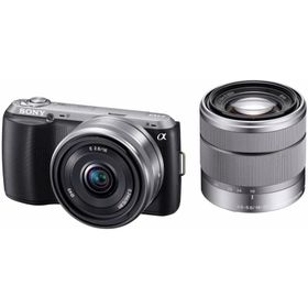 ソニー ミラーレス SONY α NEX-C3 ダブルレンズキット ブラック 中古 新品SDカード付き 届いてすぐに使える 付属品充実
