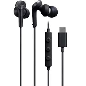 オーディオテクニカ ATH-CKS330C BK イヤホン 有線 1.2m マイク付き USB Type-C 重低音 カナル型 PC Windo