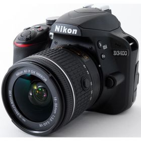 ニコン デジタル一眼 Nikon D3400 レンズキット ブラック 中古 Bluetooth搭載 新品SDカード付き 届いてすぐに使える スマホに送れる 動画撮影 長期保証