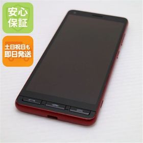 安心保証 美品 A001KC Y!mobile かんたんスマホ2 レッド 白ロム