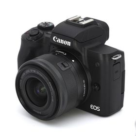 【中古】Canon ミラーレス一眼カメラ EOS Kiss M2 標準ズームレンズキット ブラック KISSM2BK-1545