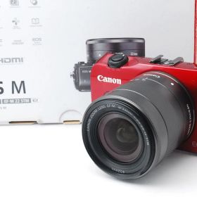★希少レッド！高画質高性能！超軽量ミラーレスカメラ♪☆キヤノン EOS M レッド レンズキット★