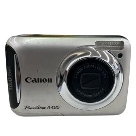 118011 通電確認のみ canon キャノン コンパクトデジタルカメラ A495 シルバー PowerShot