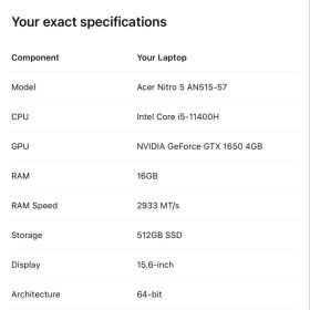 Acer Nitro 5 AN515-57 ゲーミングノートPC 本体