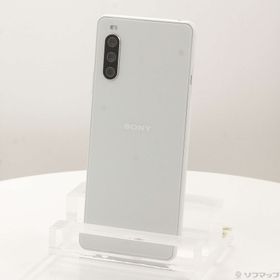 (中古)SONY Xperia 10 III 128GB ホワイト SOG04 auロック解除SIMフリー(349-ud)