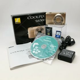 ニコン coolpix s6300 ゴールド 動作確認済み デジタルカメラ 箱あり SDカード付き 充電器あり 管理番号ARCYKO2564