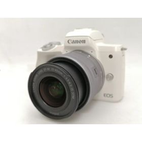 【中古】Canon EOS Kiss M2 ダブルズームキット ホワイト【新宿2】保証期間1ヶ月【ランクB】