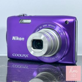 【美品】Nikon COOLPIX S3300 ラベンダーパープル コンパクトデジタルカメラ 1602万画素 光学6倍ズーム 広角26mm NIKKORレンズ ニコン