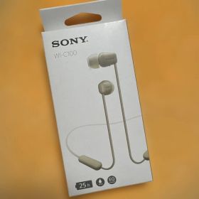 SONY WI-C100 ベージュ ワイヤレスステレオヘッドセット