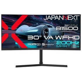JAPANNEXT｜ジャパンネクスト ゲーミング液晶ディスプレイ(30型/ 曲面型/ VA/ WQHD 2560x1080/ 200Hz/ 1ms)(ブラック) JN-VC30G200WF 返品種別A