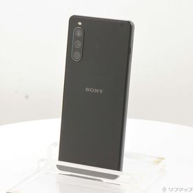 (中古)SONY Xperia 10 IV 128GB ブラック SOG07 au SIMフリー(377-ud)