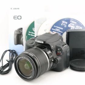 ★美品★ショット数8,390回★キヤノン CANON EOS Kiss X7 + EF-S 18-55mm F3.5-5.6 IS 充電器・説明書付★ W0617＃5107