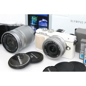 【全額返金保証】並品｜オリンパス PEN Lite E-PL7 EZダブルズームキット ホワイト CA01-R5682-2Q4