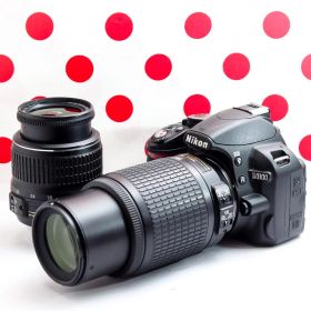 ❤コスパ最強❤ ニコン Nikon D3100❤スマホ転送OK❤ダブルレンズ
