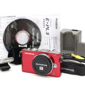 B- (並品) OLYMPUS オリンパス PEN Lite E-PL3 ボディ レッド シャッター数 2,787枚 初期不良返品対応 66-91