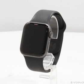 (中古)Apple Apple Watch Series 4 GPS 40mm スペースグレイアルミニウムケース ブラックスポーツバンド(247-ud)