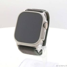 〔中古〕Apple(アップル) Apple Watch Ultra 2 GPS + Cellular 49mm チタニウムケース ブルー／ブラックトレイルループ〔377-ud〕
