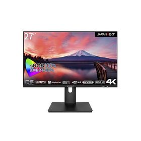 JAPANNEXT JNIPS273UHDRC65W 27型 4K液晶モニター IPSパネル搭載 ノングレア ブラック
