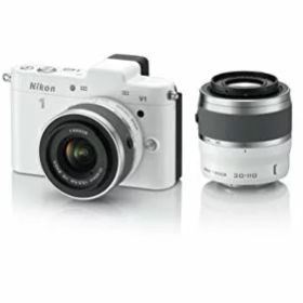 【中古】Nikon ミラーレス一眼カメラ Nikon 1 (ニコンワン) V1 (ブイワン) ダブルズームキット ホワイト N1 V1WZ WH