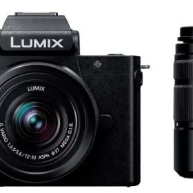 【中古】パナソニック(Panasonic) 小型・軽量ミラーレス一眼カメラ ルミックス ダブルズームレンズキット ブラック DC-G100DW-K