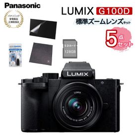 (SD・クロス等5点セット) パナソニック ミラーレス一眼カメラ LUMIX DC-G100DK-K ルミックス 標準ズームレンズキット（ラッピング不可）