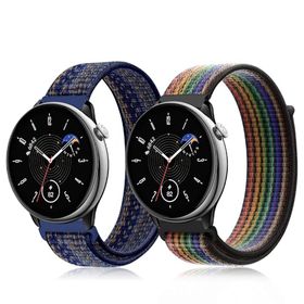 Amazfit Active / GTS 4 Mini / GTR Mini / Bip 3 / Bip 3 Pro ベルト 20mm バンド ナイロン 替えベルト 編組ストラップ ベルクロ サイズ