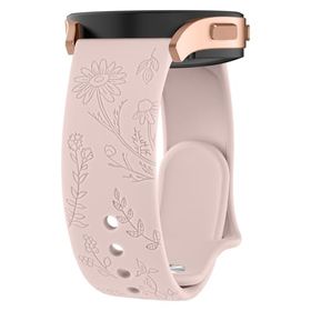 20mm 刻印フラワーバンド for Amazfit GTS 4 Mini / GTS 4 / GTS 3 / GTS 2 Mini / GTR Mini Bip 3 Pro / Bip 3 / Bip U Pro / Bip S lit
