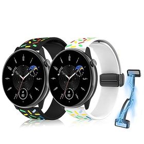 Amazfit Active / Amazfit GTR Mini / Amazfit GTS 4 Mini / GTS 4 / GTS 3 / GTS 2 Mini バンド 20mm 磁気付き シリコンバンド マグネッ