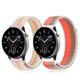 Amazfit Active / GTS 4 Mini / GTR Mini / Bip 3 / Bip 3 Pro ベルト 20mm バンド ナイロン 替えベルト 編組ストラップ ベルクロ サイズ