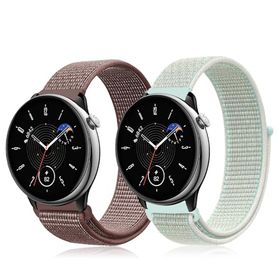 Amazfit Active / GTS 4 Mini / GTR Mini / Bip 3 / Bip 3 Pro ベルト 20mm バンド ナイロン 替えベルト 編組ストラップ ベルクロ サイズ