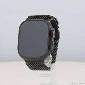 〔中古〕Apple(アップル) Apple Watch Ultra 2 GPS + Cellular 49mm ブラックチタニウムケース ブラックチタニウムミラネーゼループ〔348-ud〕