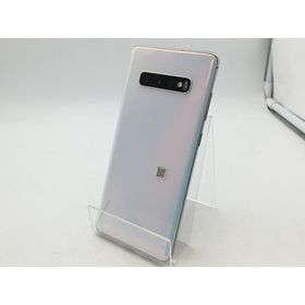【中古】SAMSUNG au 【SIMロック解除済み】 Galaxy S10+ SCV42 プリズム ホワイト【柏】保証期間１ヶ月【ランクC】