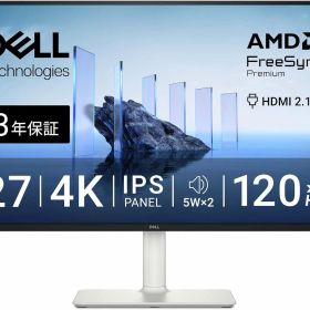 Dell 27 Plus 27インチ 4Kモニター - S2725QS (3年保証/4K/IPS非光沢/DisplayPort x1,HDMI x2/sRGB 99%/4ms,120Hz/FreeSync Premium/HDR10/内蔵スピーカー/縦横回転,高さ調整) 【新品】
