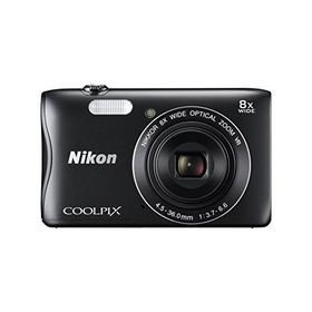 Nikon デジタルカメラ COOLPIX S3700 ブラック 光学8倍ズーム 2005万画素 S(中古品)
