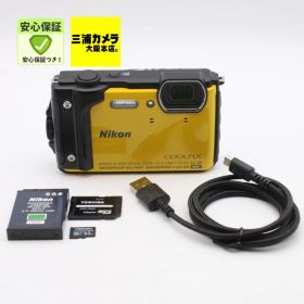 【極上品】 Nikon COOLPIX W300 イエロー 1605万画素 防水 耐寒 防塵 #089VV0644
